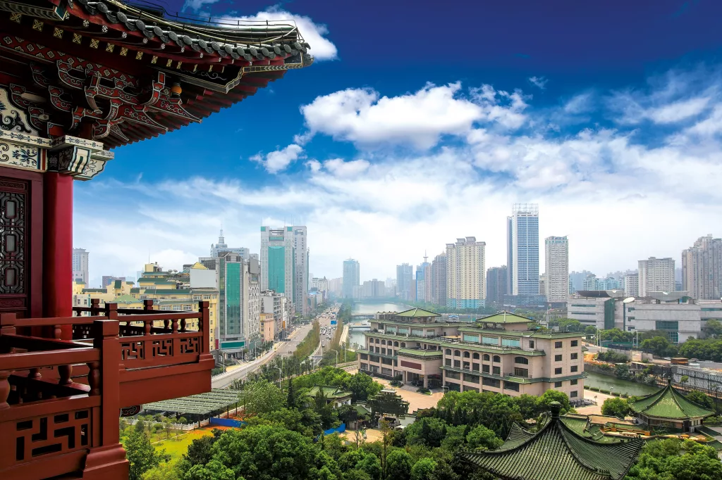 Nanchang Scenery, view from the Tengwang Pavilion, China