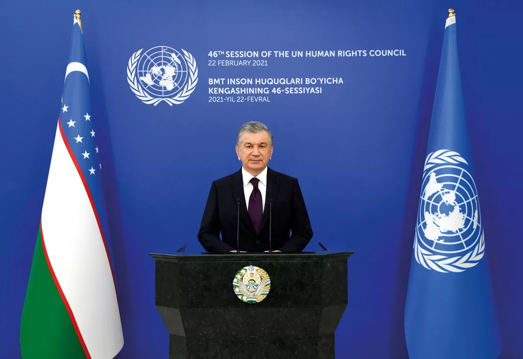 President: Shavkat Miromonovich Mirziyoyev