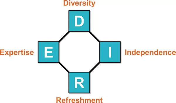 AccountAbility's D.I.R.E Board Framework. Source: AccountAbility International, 2023