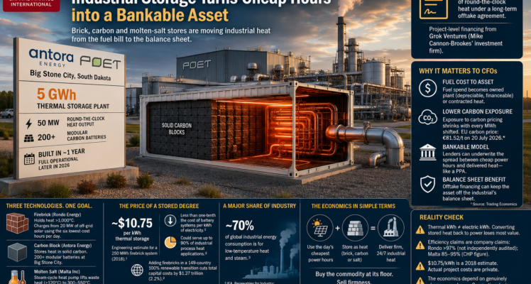 Heat on Contract: Industrial Storage Turns Cheap Hours into a Bankable Asset